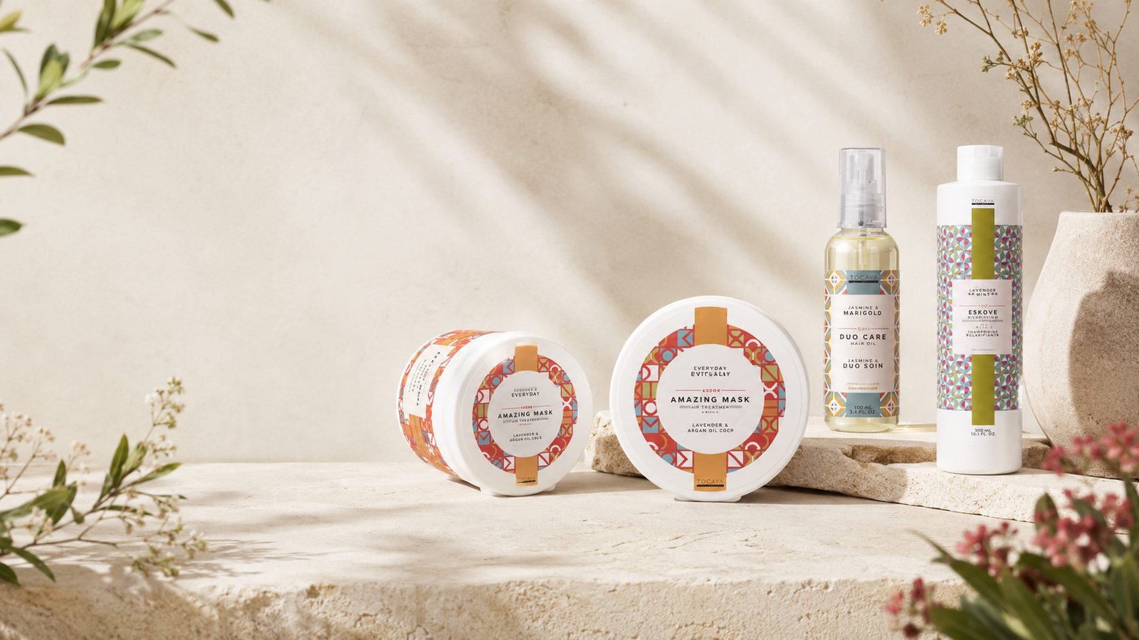 Looks line — botanical masks, oil and shampoo