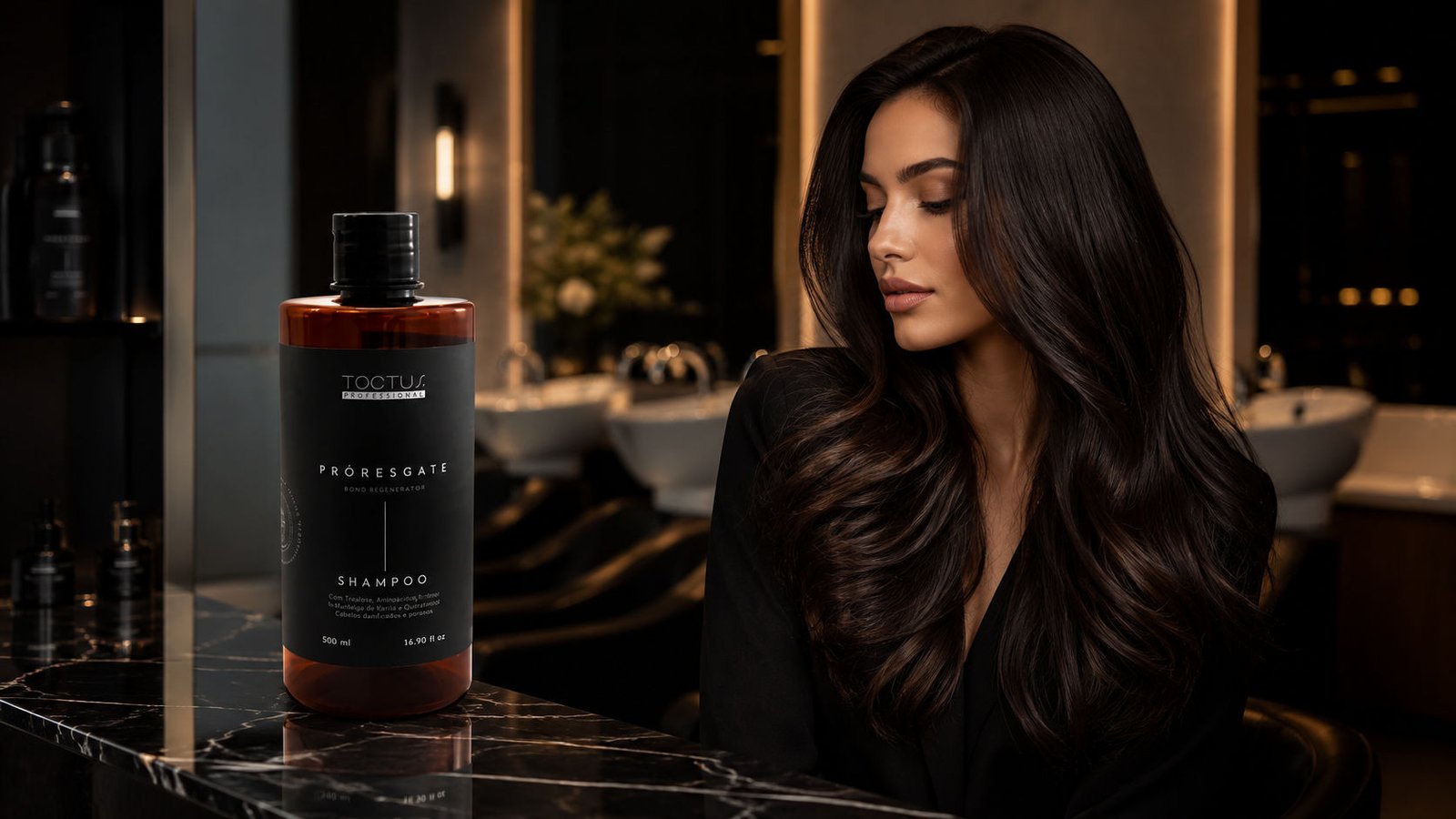 Próresgate bond regenerator shampoo in a salon